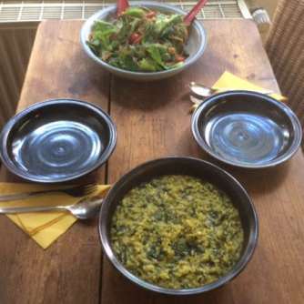 6.4.16 - Spinat Risotto,Salat,vegetarisch (14)
